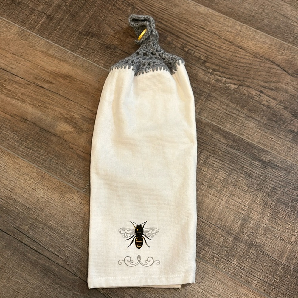 Homemade‎ Crochet Decorative Towel with Honeybees